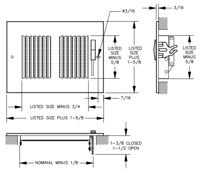 632 - Stamped Ceiling/ Wall Register | Lima